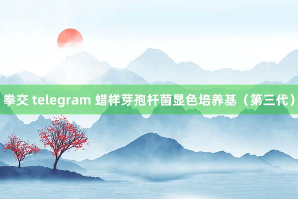 拳交 telegram 蜡样芽孢杆菌显色培养基（第三代）